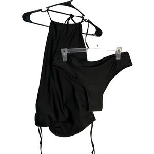 NWOT Black Halter Bikini Swimsuit Set